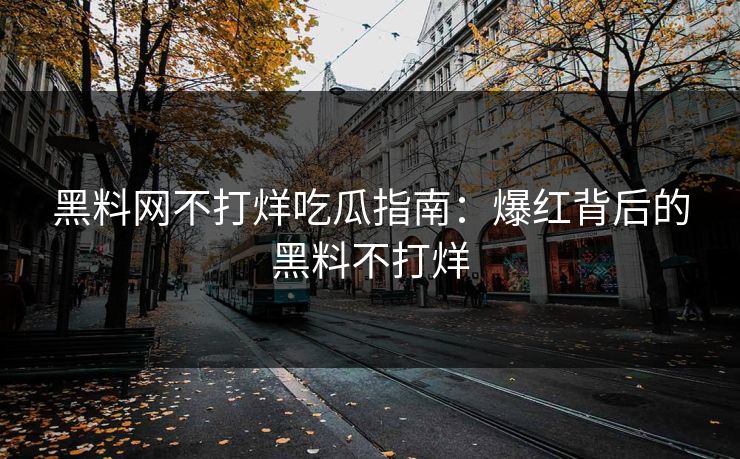 黑料网不打烊吃瓜指南：爆红背后的黑料不打烊