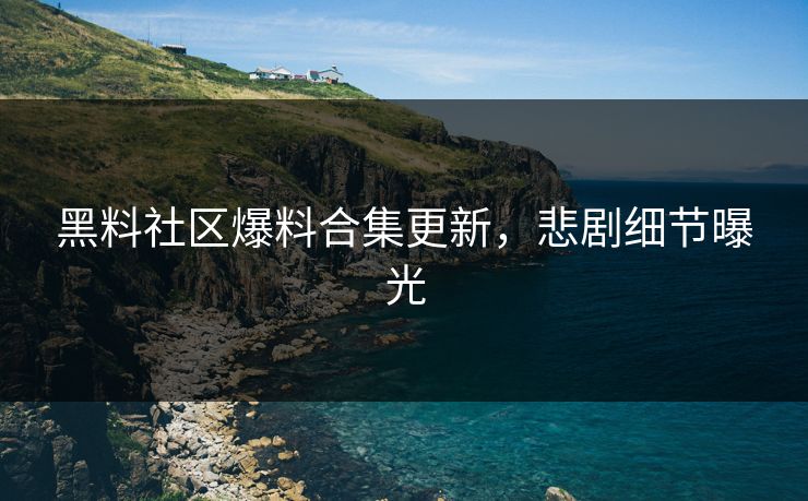 黑料社区爆料合集更新，悲剧细节曝光